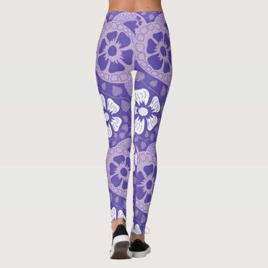 Lila Kauai Turtles Leggings (Rückseite)