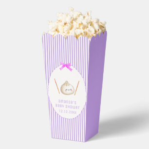 Lila Kawaii Asiatische Klöße Baby Shower Popcorn Geschenkschachtel