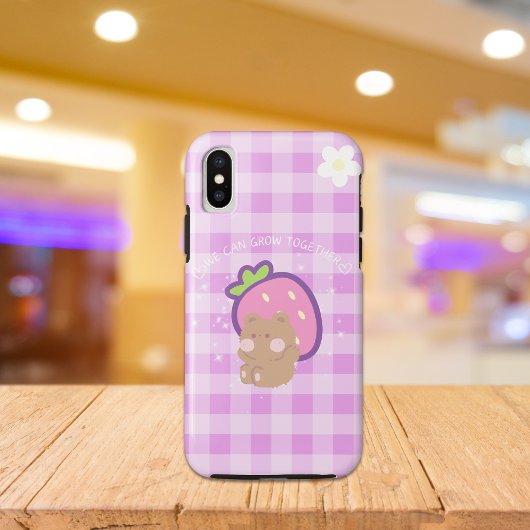 Lila Kawaii-Bärenästhetik Case-Mate iPhone Hülle
