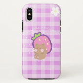 Lila Kawaii-Bärenästhetik Case-Mate iPhone Hülle (Rückseite)