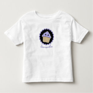 Lila Kawaii Cupcake Kleinkind Shirt
