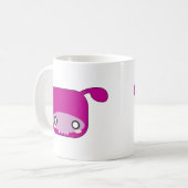 Lila Kawaii Monster Kaffeetasse (Vorderseite Links)