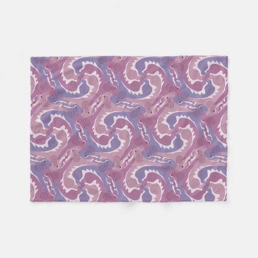 Lila Keilblanke 5 Fleecedecke (Vorderseite (Horizontal))