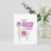 Lila kein Drama-Lama Feiertagspostkarte (Stehend Vorderseite)
