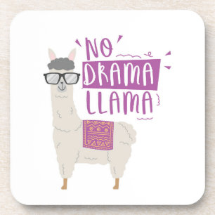 Lila kein Drama-Lama Getränkeuntersetzer