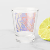 Lila Kellner-Korkenzieher Schnapsglas (Rückseite)