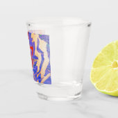 Lila Kellner-Korkenzieher Schnapsglas (Rechts)