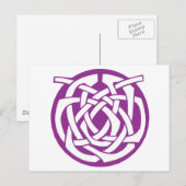 Lila Keltenkreis Postkarte (Vorne/Hinten)