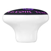 Lila keltische Knochenskorpion Keramikknauf (Seitenansicht)