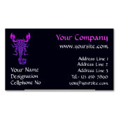 Lila keltische Knochenskorpion Magnetische Visitenkarte (Vorderseite)