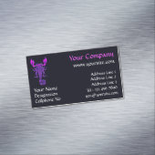 Lila keltische Knochenskorpion Magnetische Visitenkarte (Beispiel)