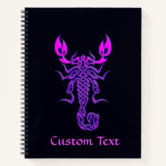 Lila keltische Knochenskorpion Notizblock (Vorderseite)