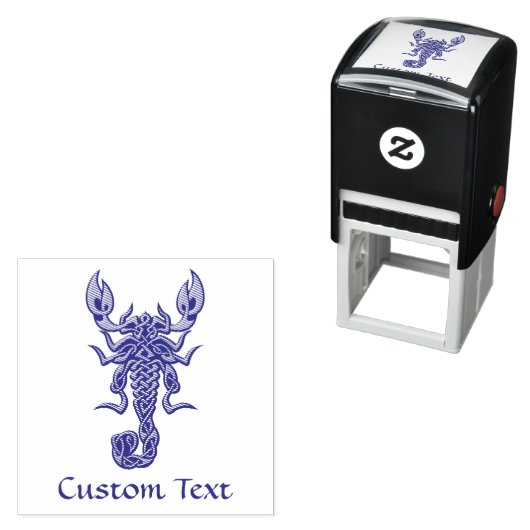 Lila keltische Knochenskorpion Permastempel (Beispiel)