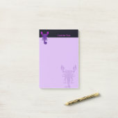 Lila keltische Knochenskorpion Post-it Klebezettel (Auf Schreibtisch)