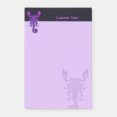 Lila keltische Knochenskorpion Post-it Klebezettel (Vorderseite)