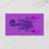 Lila keltische Knochenskorpion Visitenkarte (Rückseite)