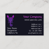 Lila keltische Knochenskorpion Visitenkarte (Vorderseite)