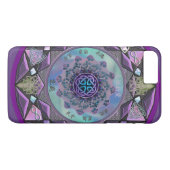 Lila keltische Mandala mystische iPhone 7 Plusfall Case-Mate iPhone Hülle (Rückseite (Horizontal))
