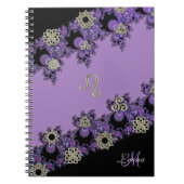 Lila keltisches Fraktal personalisiertes Notizblock (Vorderseite)