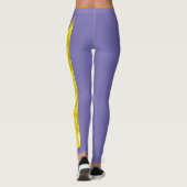 Lila Kentucky Goldenrod Staat Blume Leggings (Rückseite)