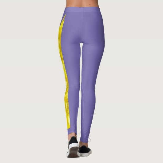 Lila Kentucky Goldenrod Staat Blume Leggings (Rückseite)