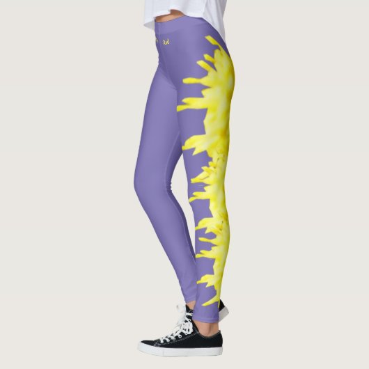 Lila Kentucky Goldenrod Staat Blume Leggings (Links)
