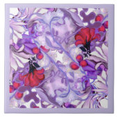 Lila Keramik Fairy Fliese (Vorderseite)