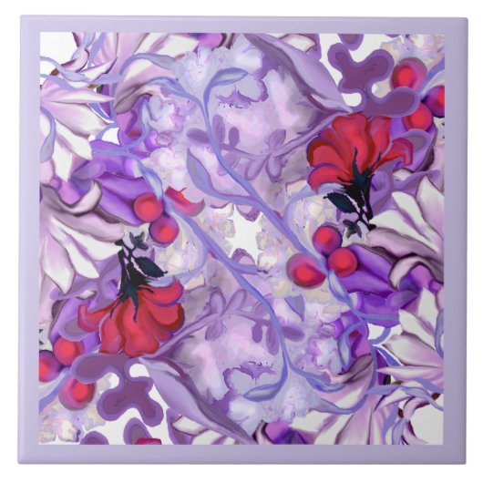 Lila Keramik Fairy Fliese (Vorderseite)