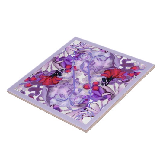 Lila Keramik Fairy Fliese (Seite)