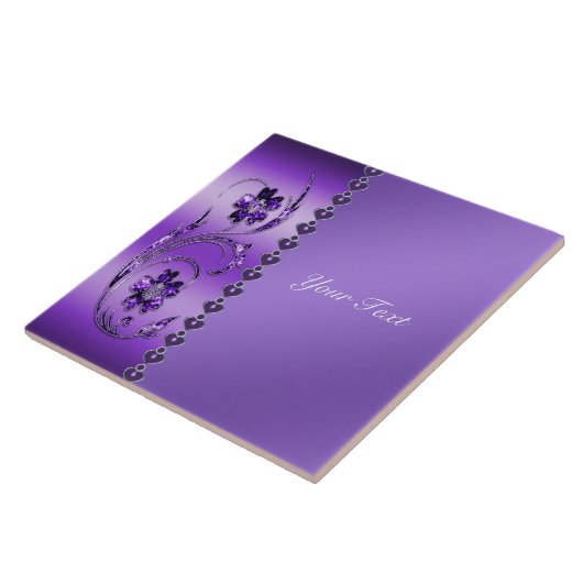 Lila Keramik Fliese (Seite)