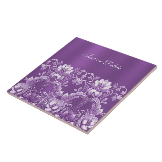 Lila Keramik Fliese (Seite)