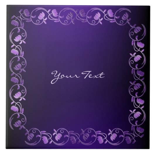 Lila Keramik Fliese (Vorderseite)