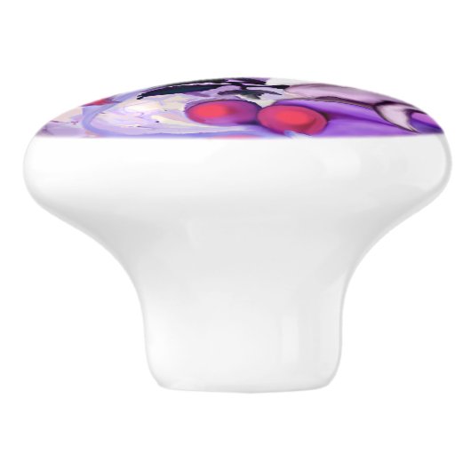 Lila Keramik Keramikknauf (Seitenansicht)