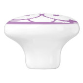 Lila Keramik mit weißem Muster, Stift Keramikknauf (Seitenansicht)