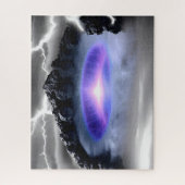 Lila Kern umgeben von Bergland Puzzle (Vertikal)