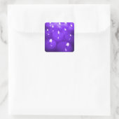 Lila Kerzenkleber Quadratischer Aufkleber (Tasche)