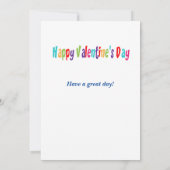 Lila Kids Dinosaurier Dinomite Valentinstag Karte (Rückseite)