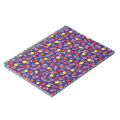 Lila Kids Floral Ditsy-Muster Notizblock (Linke Seite)