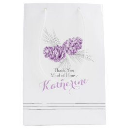 Lila Kiefernzapfen zeichnend Gastgeschenk Hochzeit Mittlere Geschenktüte