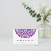 Lila Kies Mandala Visitenkarte (Stehend Vorderseite)