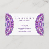 Lila Kies Mandala Visitenkarte (Rückseite)