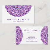 Lila Kies Mandala Visitenkarte (Vorne/Hinten)