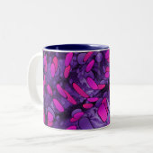 Lila Kiesel Zweifarbige Tasse (Vorderseite Links)