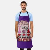 Lila Kinder mit meiner Gnome Küche Schürze (Getragen)