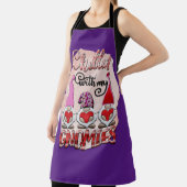 Lila Kinder mit meiner Gnome Küche Schürze (InSitu)