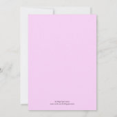 Lila Kinderdusche zu Füßen und Dots Einladung (Rückseite)