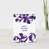 lila Kindergeburtstag Karte (Vorderseite)