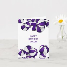 lila Kindergeburtstag Karte