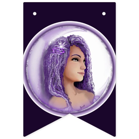 Lila Kinderjagdflaggen Wimpelkette (Zweite Fahne)