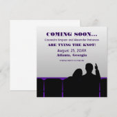 Lila Kino Save the Date (Vorne/Hinten)